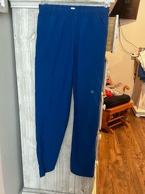 Women's Elastic-Waist Royal Blue Scrub Pant